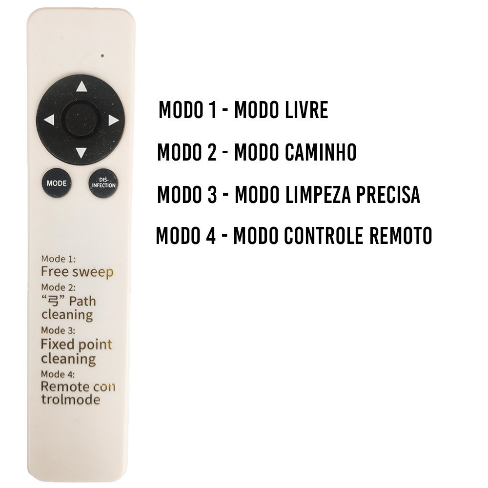 Robo Aspirador Luz Ultravioleta Varre Limpeza Inteligente Passa Pano Touch Controle Multifuncional - 4