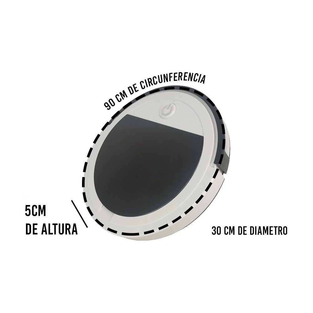 Robo Aspirador Luz Ultravioleta Varre Limpeza Inteligente Passa Pano Touch Controle Multifuncional - 2