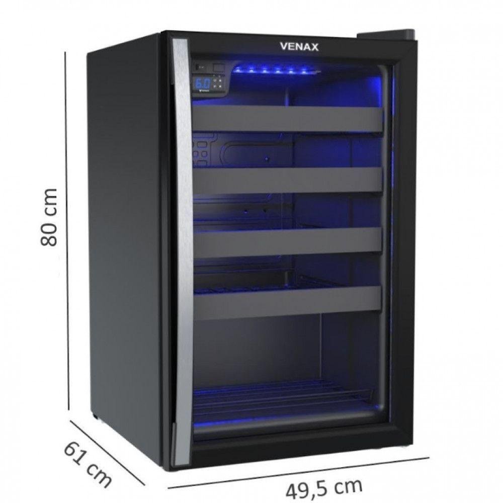 Adega Climatizada 100 para 24 Garrafas 82l Venax Preto 110v - 3