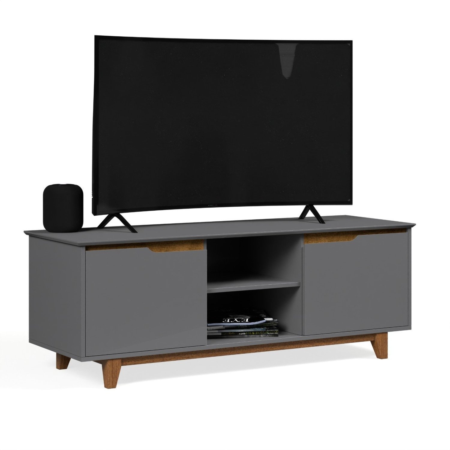 Rack para TV até 55 Polegadas Retrô Pés em Madeira Flow - 2