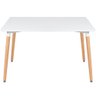 KIT - Mesa de jantar retangular Eames 80 x 120 cm branco + 4 cadeiras Eiffel DSW Azul petróleo - 3