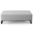 Ver imagem 3 de Kit 02 Puffs Bali W01 Base Ferro 120x50 Cm Linho Cinza