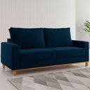 Ver imagem 1 de Sofá 2 Lugares Gilbran Veludo Azul - Vian