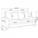 Ver imagem 3 de Sofá 2 Lugares Gilbran Veludo Azul - Vian