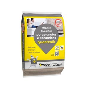 Rejunte Porcelanatos e Cerâmicas 1kg Quartzolit - Cortiça