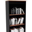 Ver imagem 6 de Estante Armário Alta Livreiro Multiuso Office 4 Prateleiras Amêndoa/preto