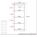 Ver imagem 4 de Estante Armário Alta Livreiro Multiuso Office 4 Prateleiras Amêndoa/preto