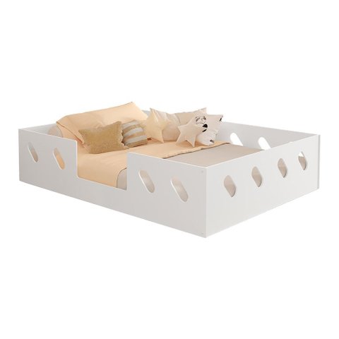 Cama Casal Helena para Quarto +colchão Casal Ortopédico Conforto e Suporte para Dormir - Branco