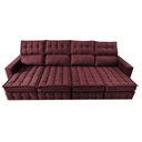 Ver imagem 5 de Sofá Retrátil e Reclinável 3.20m Molas Ensacadas e Costura Tripla Cama inBox Nobre Suede Vinho