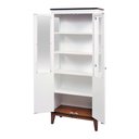Ver imagem 2 de Cristaleira Laura 2 Portas Cor Branco com Amendoa 180 Cm - 59882