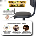 Ver imagem 6 de Cadeira Escritório Ergonômica Giratória Executiva Home Office Secretária Anatômica Prime - Corino