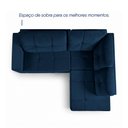 Ver imagem 5 de Sofá de Canto com Chaise Ibarra Suede Velut Azul - King House