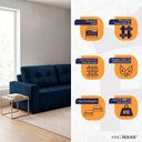 Ver imagem 3 de Sofá de Canto com Chaise Ibarra Suede Velut Azul - King House