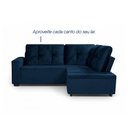 Ver imagem 4 de Sofá de Canto com Chaise Ibarra Suede Velut Azul - King House