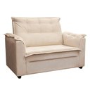 Ver imagem 3 de Sofá 2 Lugares Namoradeira Marrocos 1,40m Sala de Tv Estar Recepção Suede Bege Mabe Magazine