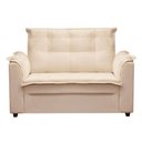 Ver imagem 2 de Sofá 2 Lugares Namoradeira Marrocos 1,40m Sala de Tv Estar Recepção Suede Bege Mabe Magazine