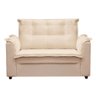 Sofá 2 Lugares Namoradeira Marrocos 1,40m Sala de Tv Estar Recepção Suede Bege Mabe Magazine - 2