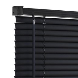 Persiana Horizontal PVC25mm BLOCK LUXO 80larg x 220alt Preta - Quarto/Sala/ Escritório/Cozinha/Lavan - 4
