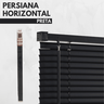 Persiana Horizontal Pvc25mm Block Luxo 80larg X 220alt Preta - Quarto/sala/ Escritório/cozinha/lavan - 6