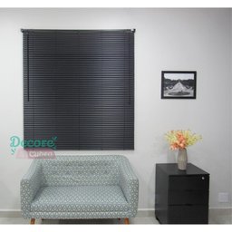 Persiana Horizontal PVC25mm BLOCK LUXO 80larg x 220alt Preta - Quarto/Sala/ Escritório/Cozinha/Lavan - 3