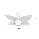 Ver imagem 3 de Ventilador de Teto Aspen LED Venti-delta 3000k Preto 4Pás Freijó 220V+Controle