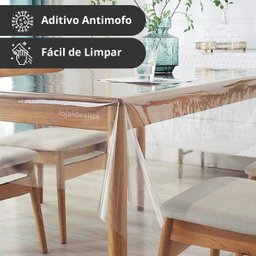 Toalha Mesa Plástico Transparente 8 10 Lugares 1,40x2,50 - 2
