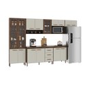 Ver imagem 2 de Cozinha Modulada Completa Fidelitá Lisboa 6 Peças 330cm 15 Portas 3 Gavetas com Tampo