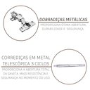 Ver imagem 7 de Cozinha Modulada Completa Fidelitá Lisboa 6 Peças 330cm 15 Portas 3 Gavetas com Tampo