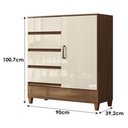 Ver imagem 6 de Guarda Roupa Casal Fit 6 Portas de Bater com Cômoda 1 Porta 4 Gavetas MDP Jequitibá Off White