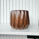 Ver imagem 2 de Vaso Centro de Mesa Cobre Médio Moderno Cerâmico Alto Relevo
