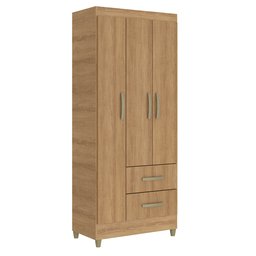 Guarda Roupa Solteiro 3 Portas 2 Gavetas Mônaco com Pés - 2