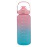 Garrafa Squeeze Em Policarbonato Degradê Rosa E Azul 2L - 3