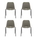 Ver imagem 1 de Kit 4 Cadeiras Escritório Empilhável Fixa Auditório Hotel Quick V