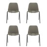 Kit 4 Cadeiras Escritório Empilhável Fixa Auditório Hotel Quick V - 1