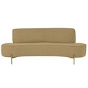 Ver imagem 6 de Sofá Orgânico 2 Lugares 150cm Argos Pés Ouro Fosco Bouclé Camel - Nexta Casa