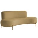 Ver imagem 1 de Sofá Orgânico 2 Lugares 150cm Argos Pés Ouro Fosco Bouclé Camel - Nexta Casa