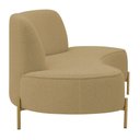 Ver imagem 7 de Sofá Orgânico 2 Lugares 150cm Argos Pés Ouro Fosco Bouclé Camel - Nexta Casa