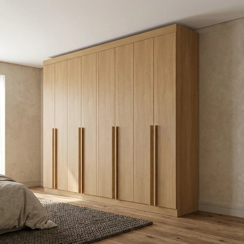 Guarda-Roupa Casal MDF 8 Portas 8 Gavetas Império
