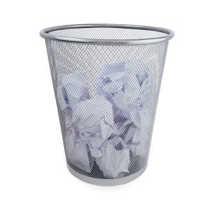 Lixeira Cesto Aramado Prata 10l