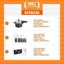 Ver imagem 3 de Kit - Panela de Pressão 4,5 Grafite + 1 Conjunto Facas 9pç + 1 Faqueiro Inox 24pç - Tramontina