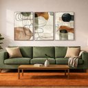 Ver imagem 1 de Quadro Decorativo Minimalista Abstrato Boho Moldura Filete:Moldura Preta/40X60