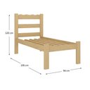 Ver imagem 4 de Cama de Solteiro Madeira Maciça com Colchão Incluso Multimóveis Cr35256 - Natural
