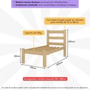Ver imagem 3 de Cama de Solteiro Madeira Maciça com Colchão Incluso Multimóveis Cr35256 - Natural