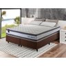 Conjunto Cama Box Super King c/ Molas Ensacadas Alpine Marrom 193x203x65 - 2