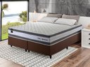 Ver imagem 1 de Conjunto Cama Box Super King c/ Molas Ensacadas Alpine Marrom 193x203x65