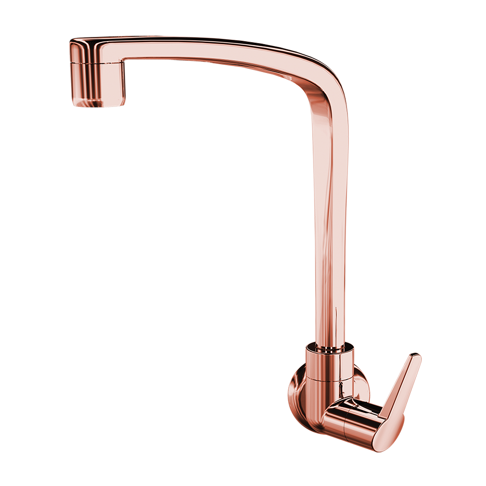 TORNEIRA LORENZETTI FORTTI PARA COZINHA PAREDE ROSE GOLD 1168 F71 - 1