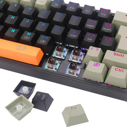 Teclado Mecânico Gamer Fizz RGB Preto Laranja Redragon - 7