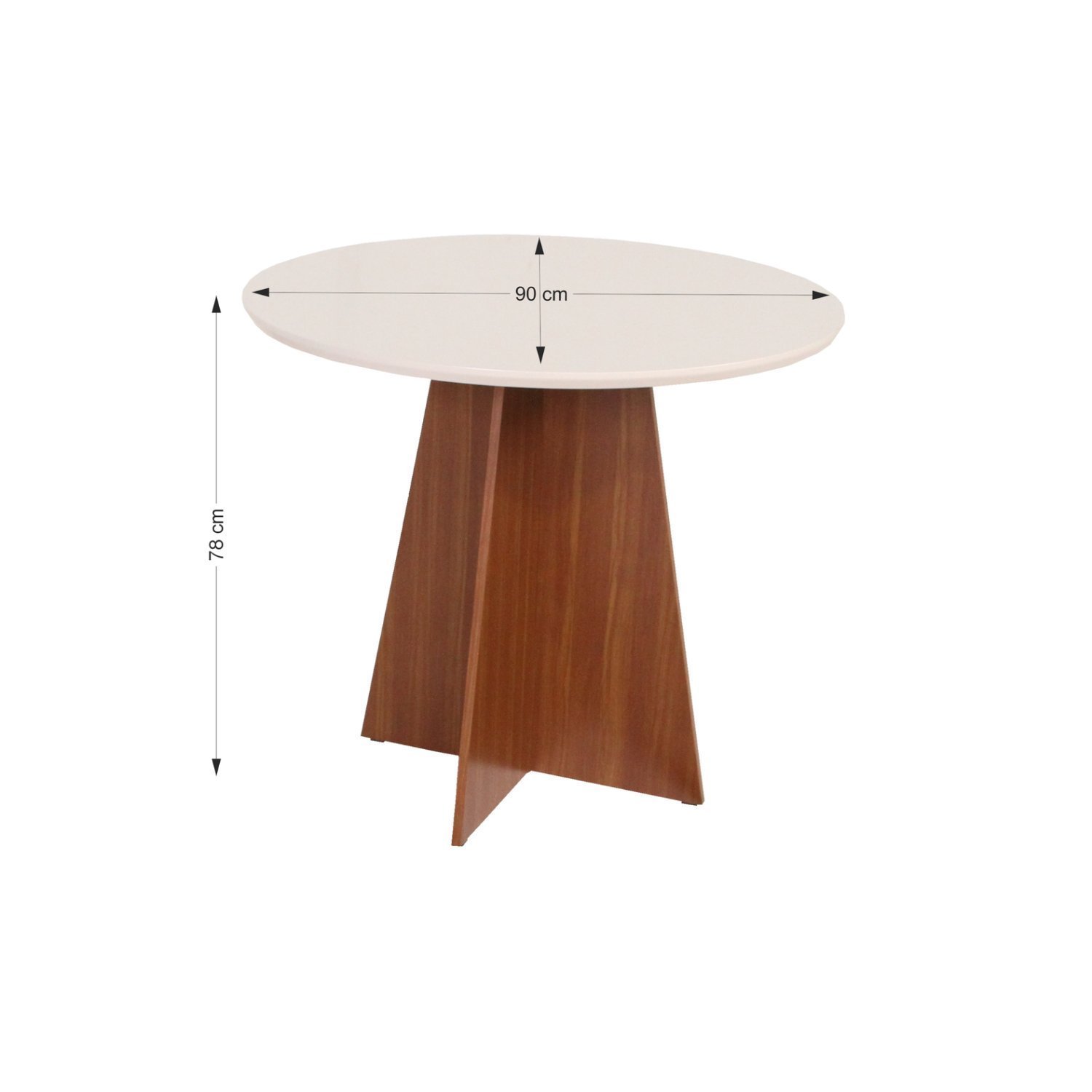 Conjunto Sala de Jantar Mesa Redonda Elane com 4 Cadeiras Nobre - 5