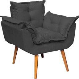 Poltrona Decorativa Reforçada para Sala Alice para Recepção Manicure Escritório Suede - 4