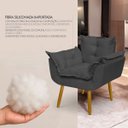 Ver mais imagens de Poltrona Decorativa Reforçada para Sala Alice para Recepção Manicure Escritório Suede